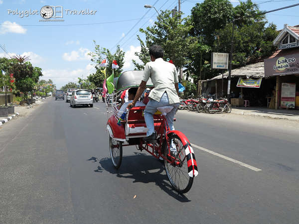 Rikschafahrer in Yogya